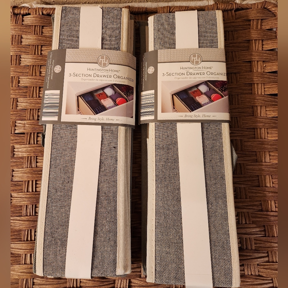 Huntington Home 3-Section Drawer Organizer - Gray - Picture 3 of 3